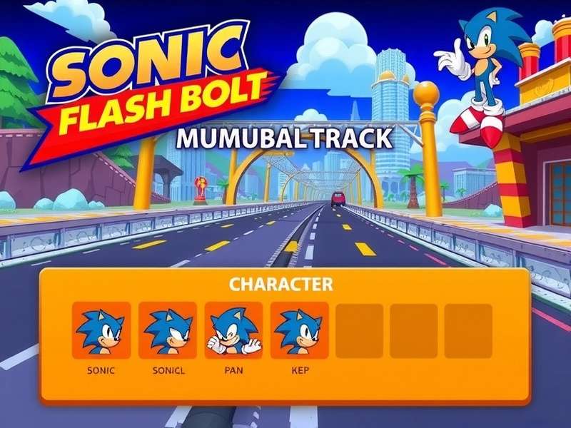 Sonic Flash Bolt character selection screen